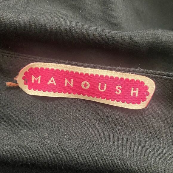 Manoush SZ M black draped zipper front dress - Picture 4 of 4